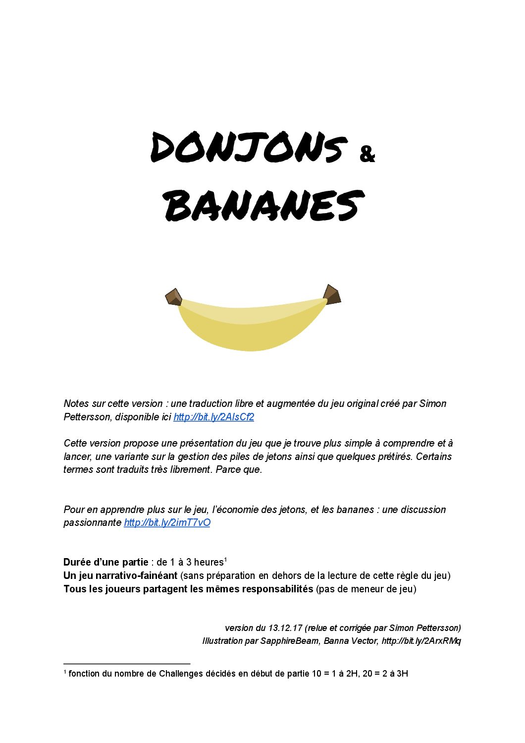 Jeu de rôle court : Donjons et bananes par Matthieu B