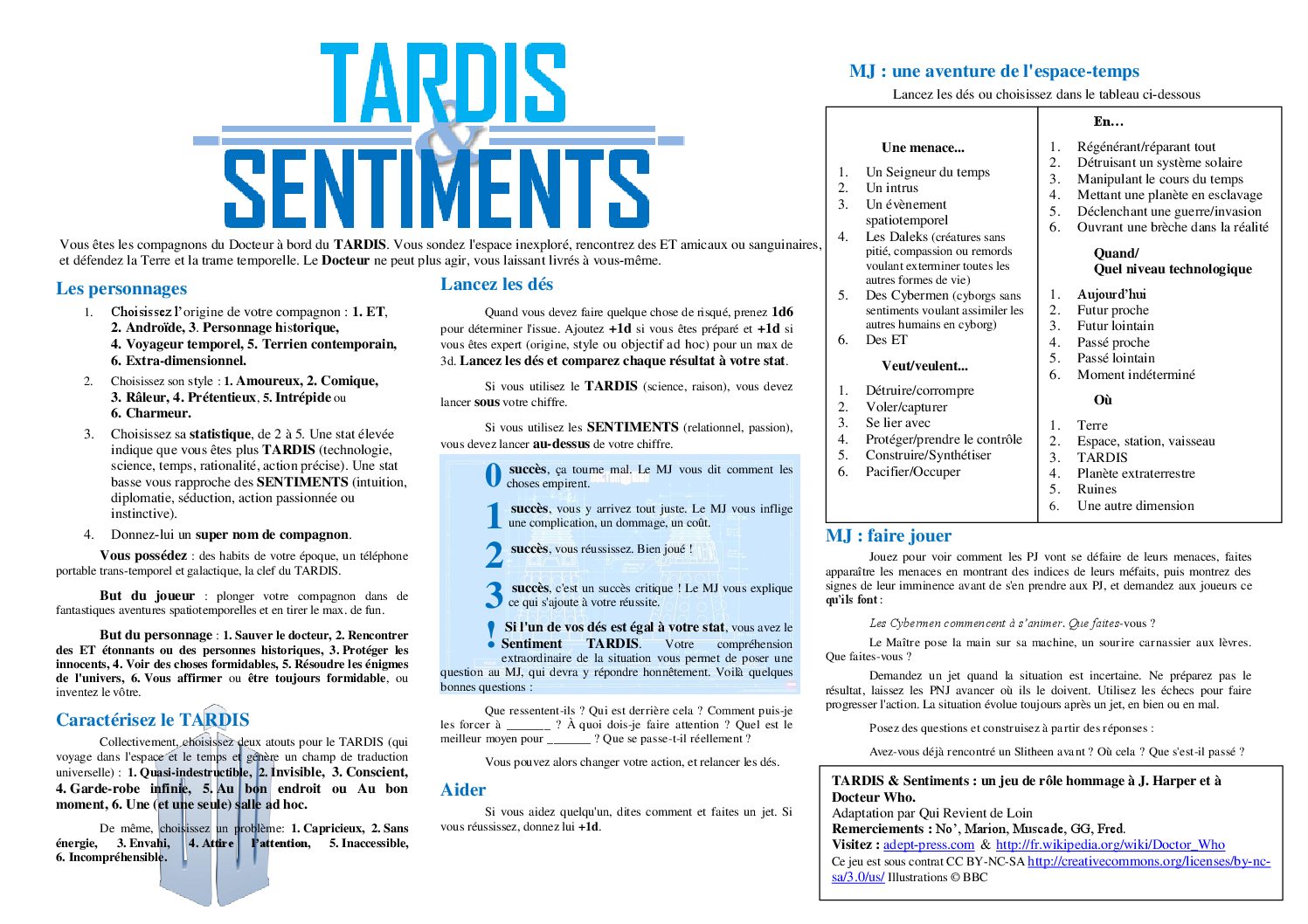 TARDIS & Sentiments